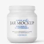 Medium matt supplement jar mockup