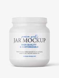 Medium matt supplement jar mockup