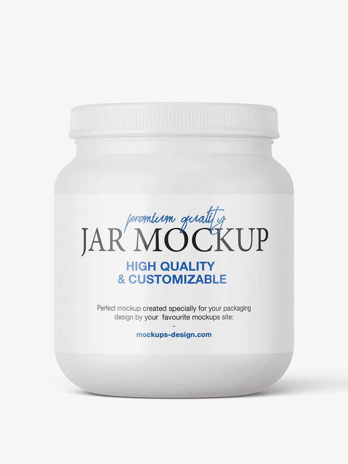 Medium matt supplement jar mockup
