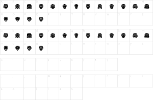 Mapa de caracteres da fonte Meine Font | 1001 Free Fonts