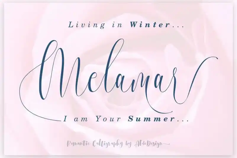 Melamar Calligraphy Font