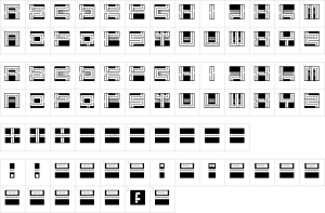 Mapa de caracteres da fonte Melancholic Roadeo Font | 1001 Free Fonts