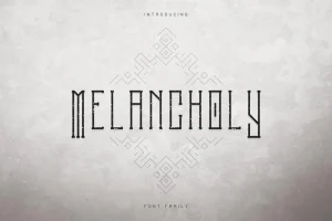 Melancholy Display Font + Extra