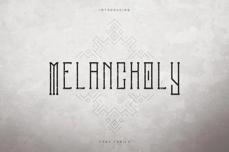 Melancholy Display Font + Extra