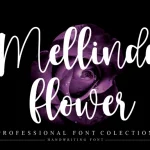 Mellinda Flower Script Font - Fonte Grátis Mellinda Flower Script Font