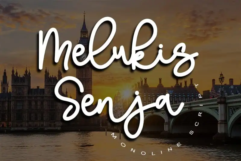 Melukis Senja Script Font