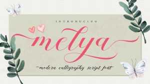 Melya Script Font › Fontesk