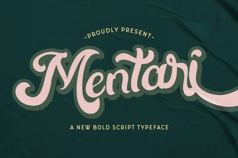 Mentari Bold Script Font