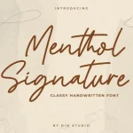 Menthol Signature - Handwritten Font
