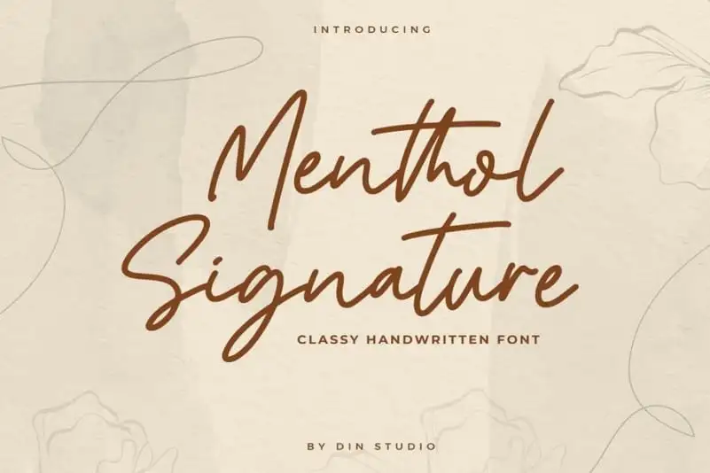 Menthol Signature - Handwritten Font