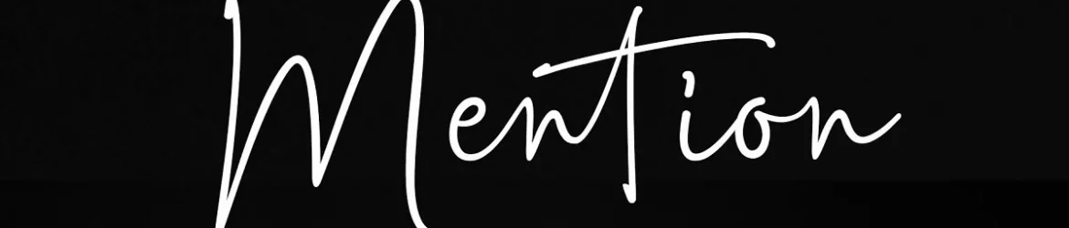 Mention Signature Font