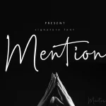 Mention Signature Font