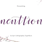 Menttion Script Font