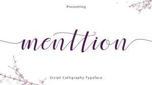 Menttion Script Font › Fontesk