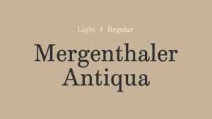 Mergenthaler Antiqua Font Family › Fontesk