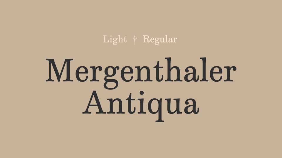 Mergenthaler Antiqua Font Family › Fontesk