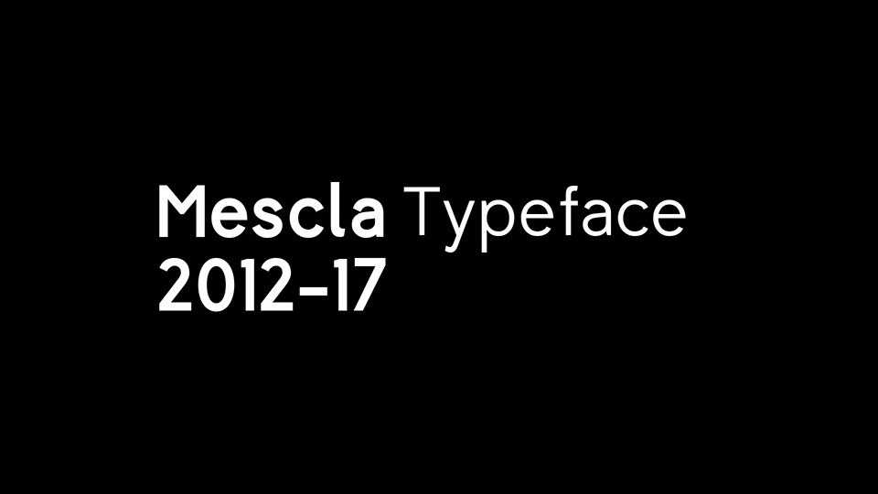 Mescla Font Family › Fontesk