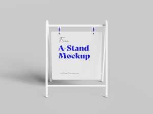 Metal A-stand mockup
