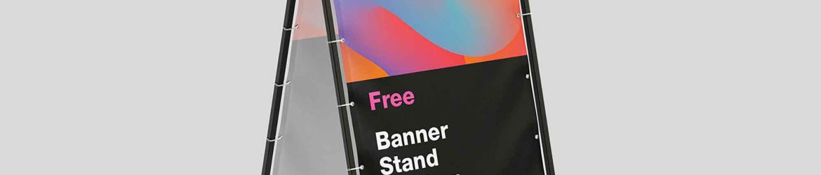 Metal Banner Stand Mockup