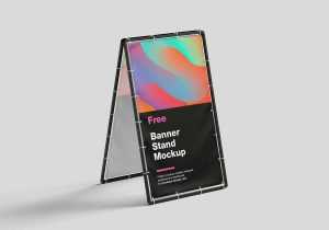 Metal Banner Stand Mockup
