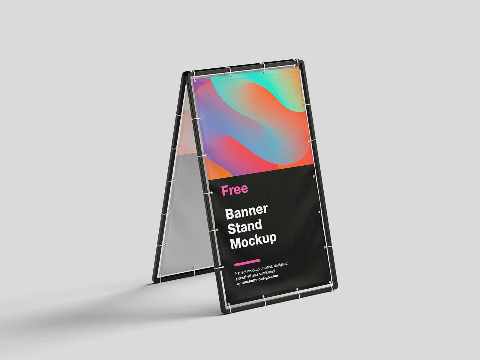 Metal banner stand mockup - Instant Download