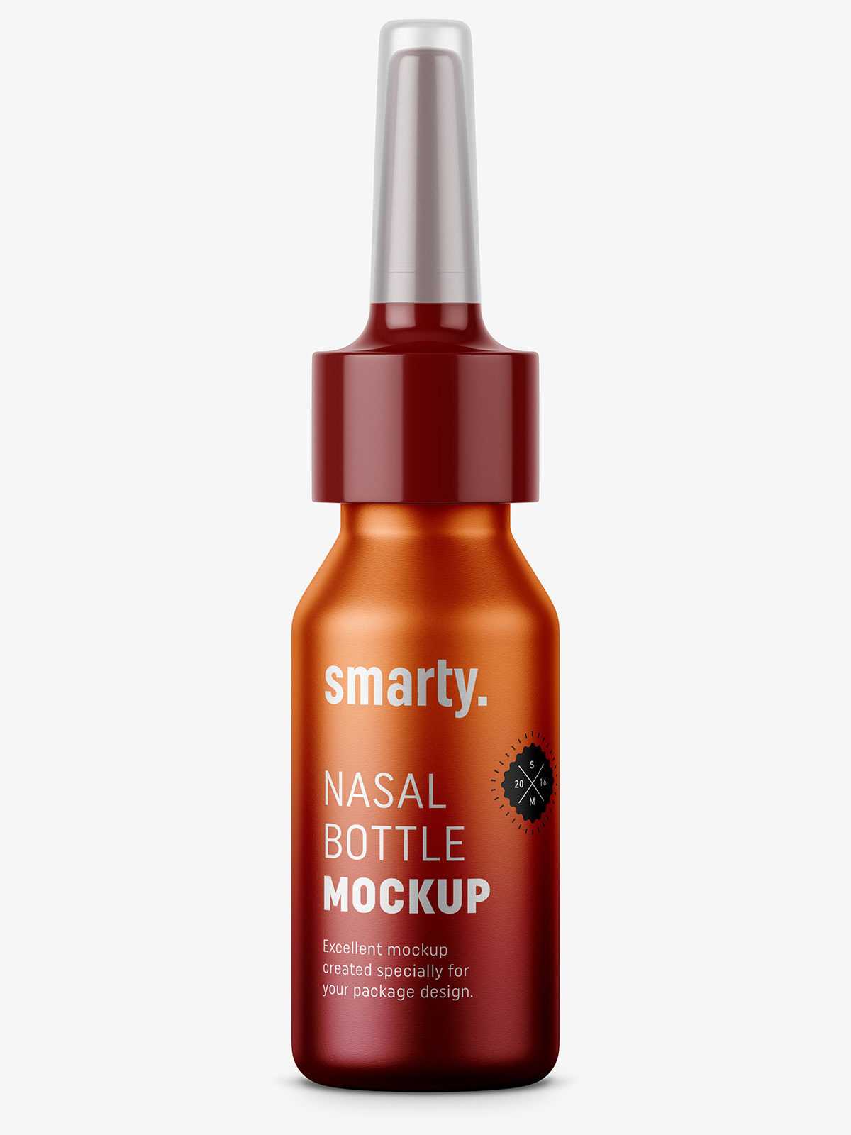 Metal nasal bottle mockup