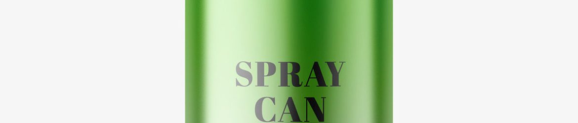 Metallic aerosol can mockup