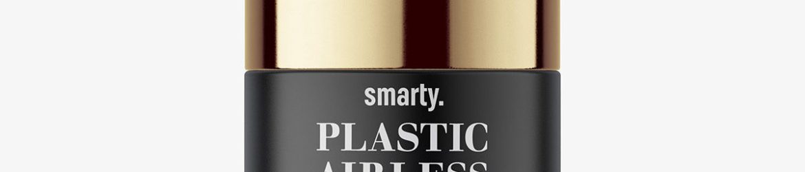 Metallic airless bottle mockup / 15 ml