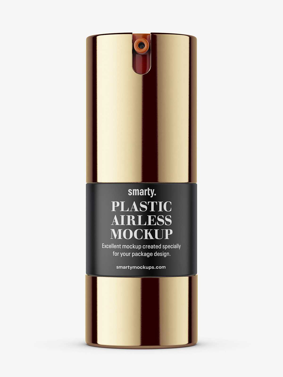 Metallic airless bottle mockup / 15 ml