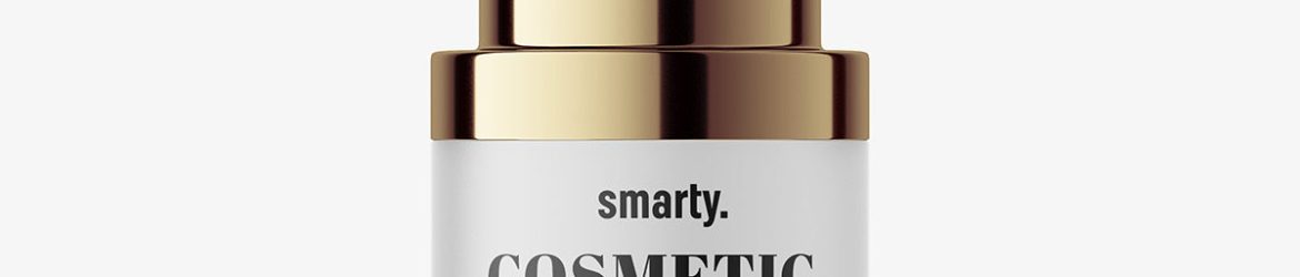 Metallic airless bottle mockup / 15 ml