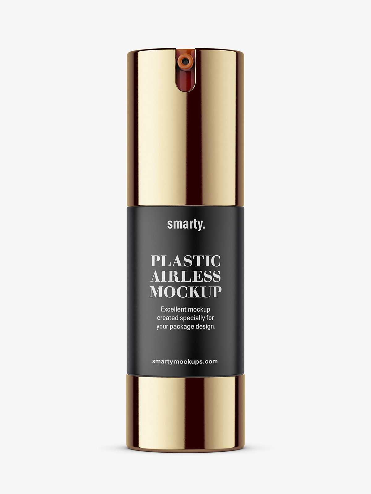 Metallic airless bottle mockup / 30 ml
