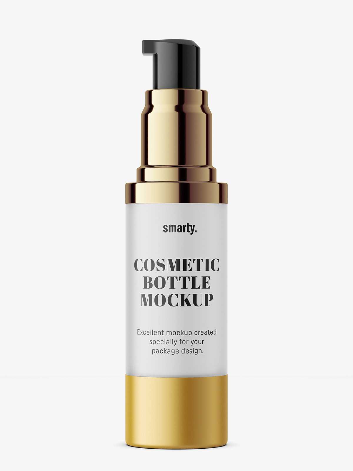 Metallic airless bottle mockup / 30 ml