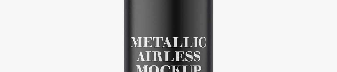 Metallic airless bottle mockup / 50 ml Metallic airless bottle mockup / 50 ml
