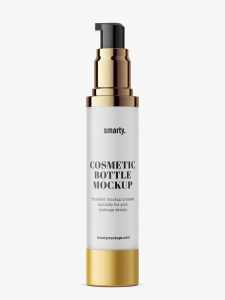 Metallic airless bottle mockup / 50 ml