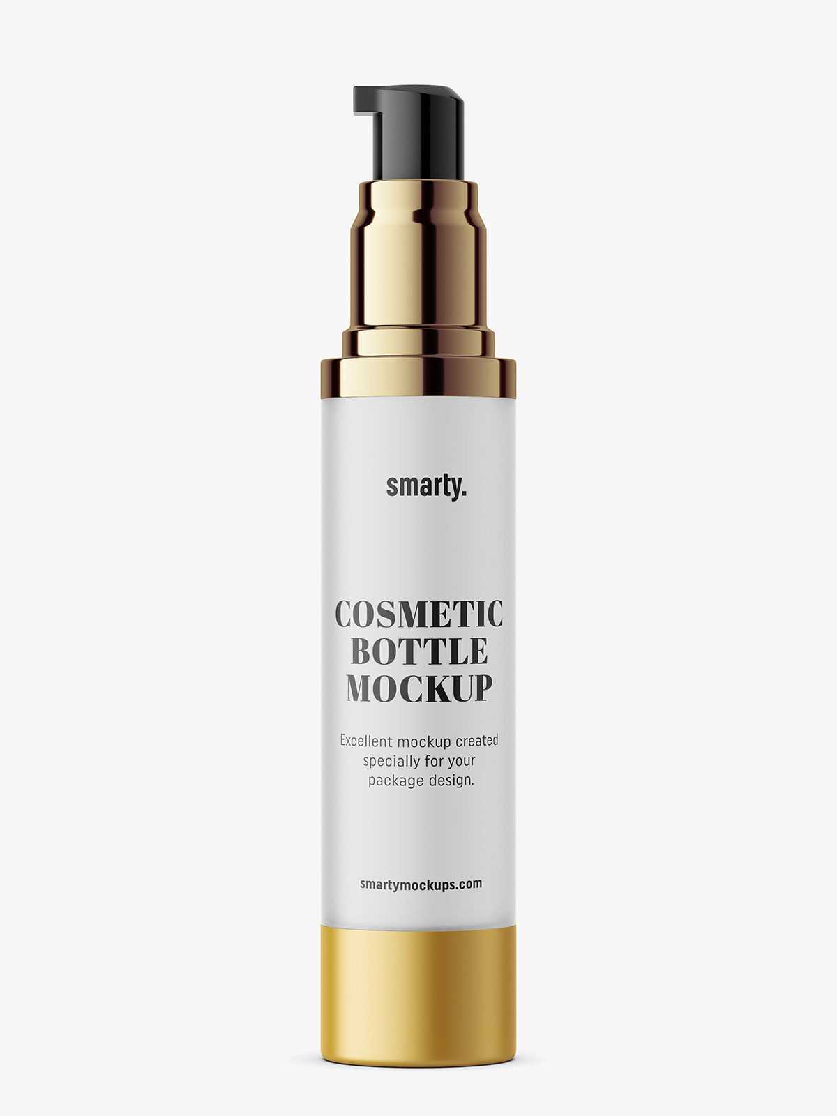 Metallic airless bottle mockup / 50 ml