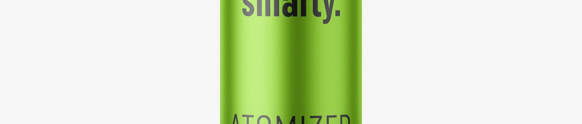 Metallic atomizer bottle mockup