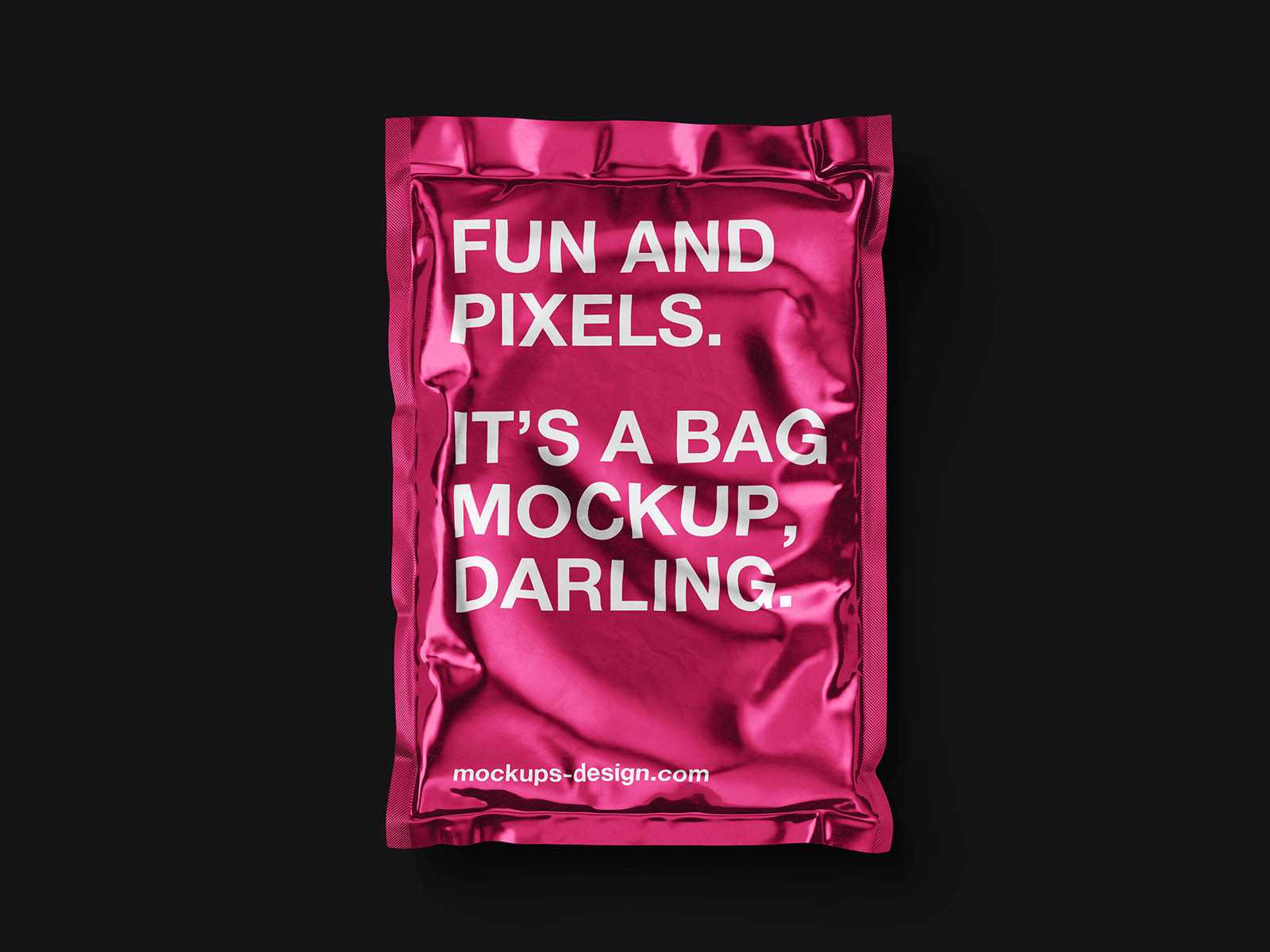 Metallic bag mockup