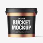 Metallic bucket mockup