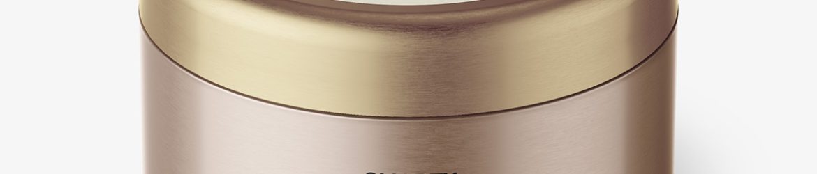 Metallic cream jar mockup / top view Metallic cream jar mockup / top view