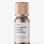 Metallic essential oil bottle mockup