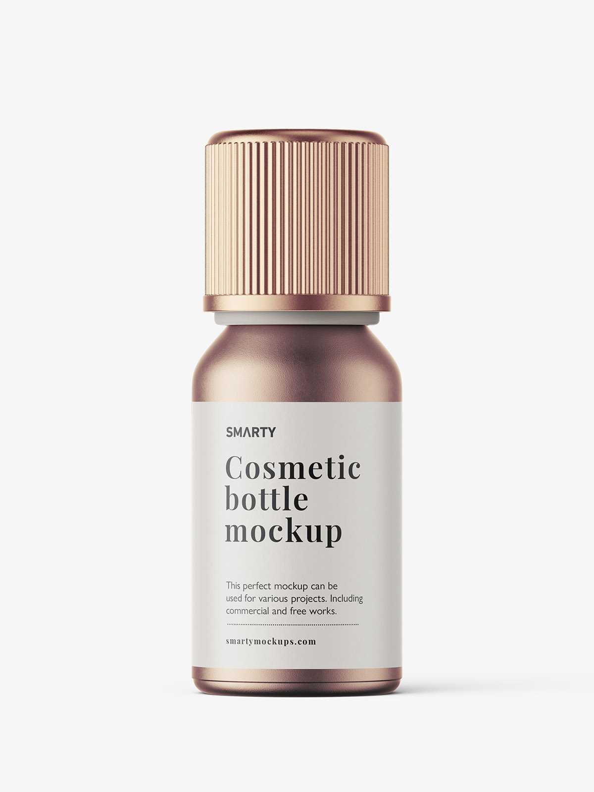 Metallic essential oil bottle mockup