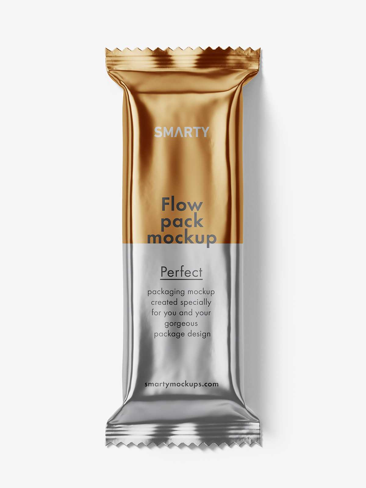 Metallic flowpack mockup