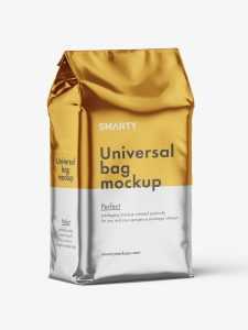 Metallic food pack mockup