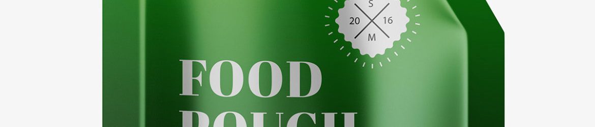 Metallic food pouch mockup