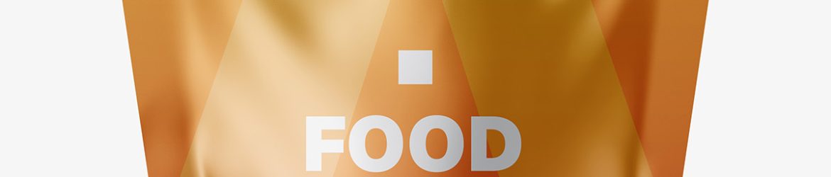 Metallic food pouch mockup