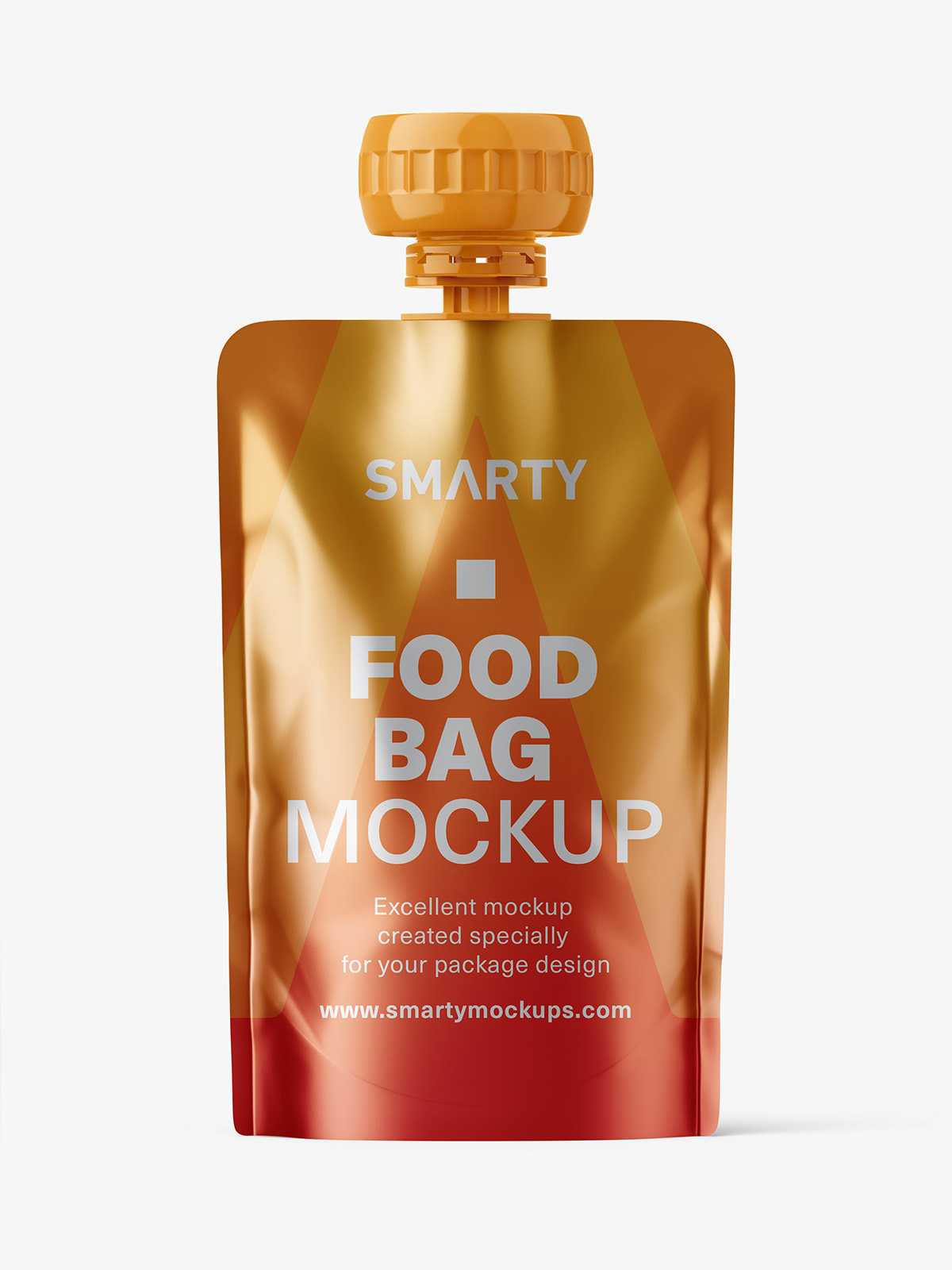 Metallic food pouch mockup