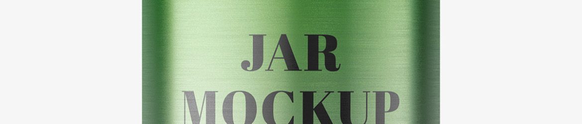 Metallic jar mockup