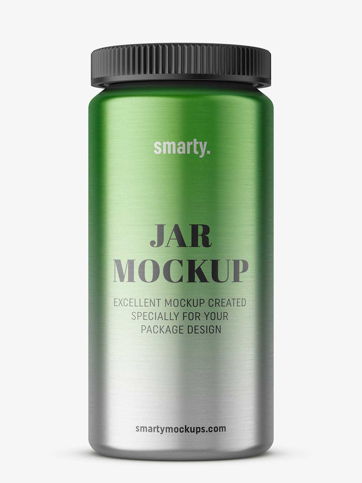 Metallic jar mockup