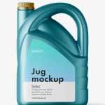 Metallic jug mockup
