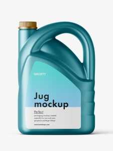 Metallic jug mockup